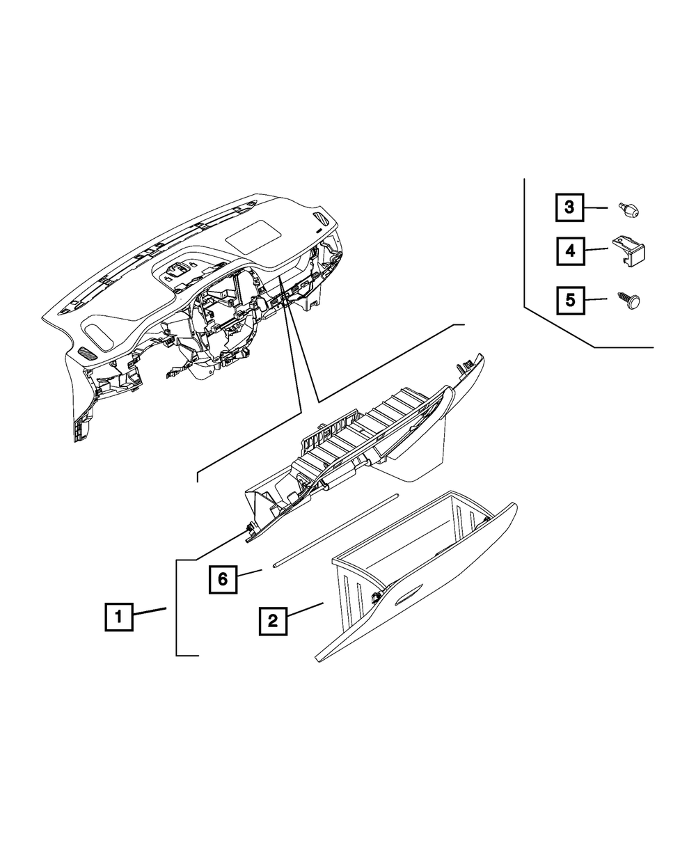 2015-2022 Ram ProMaster City Glove Box Door 5YJ70LXHAA | My