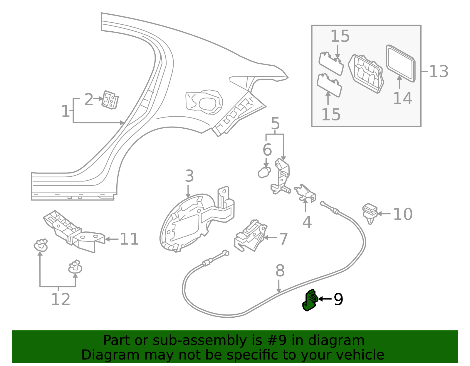 Release Cable Clip - Toyota (90118-WB403)
