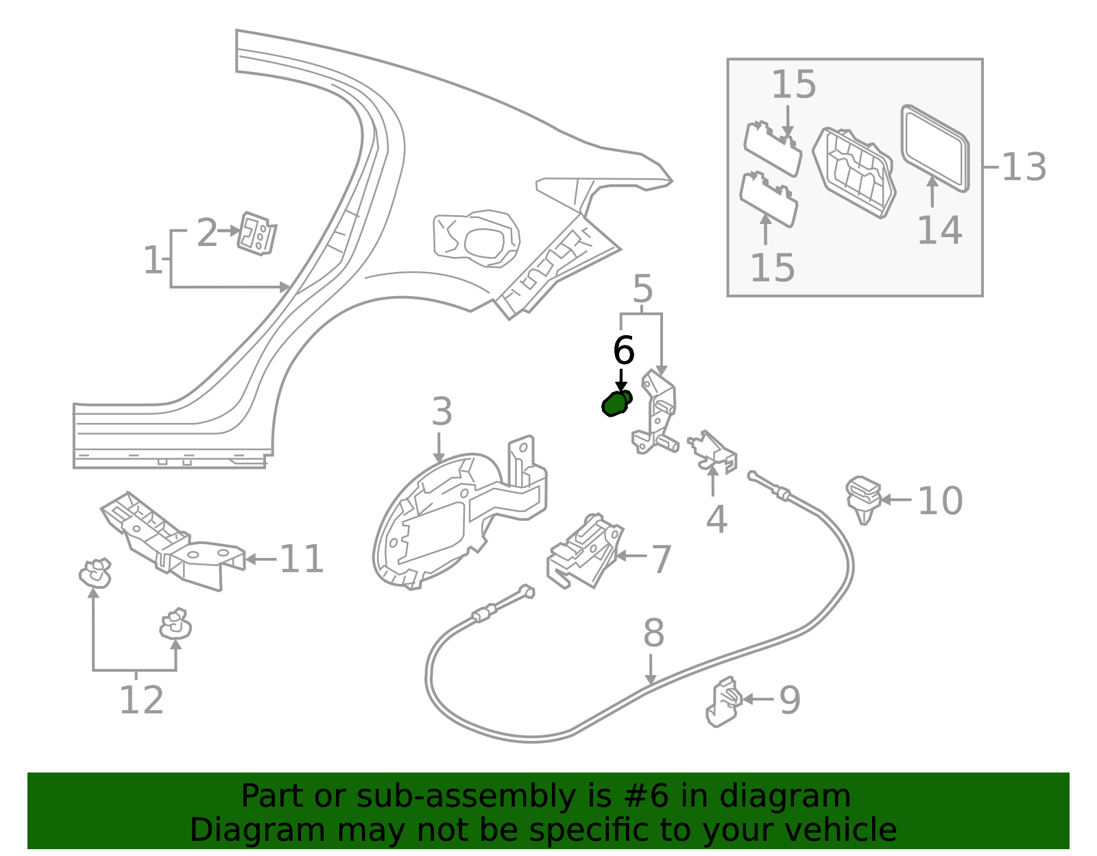 Latch Support Bumper - Scion (90118-WB887)