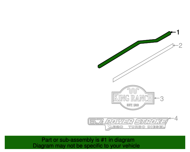 4x Outer Window Belt Molding For Ford F250/F350 Super Duty (1999-2016) – Black, F81Z-2521452-AA