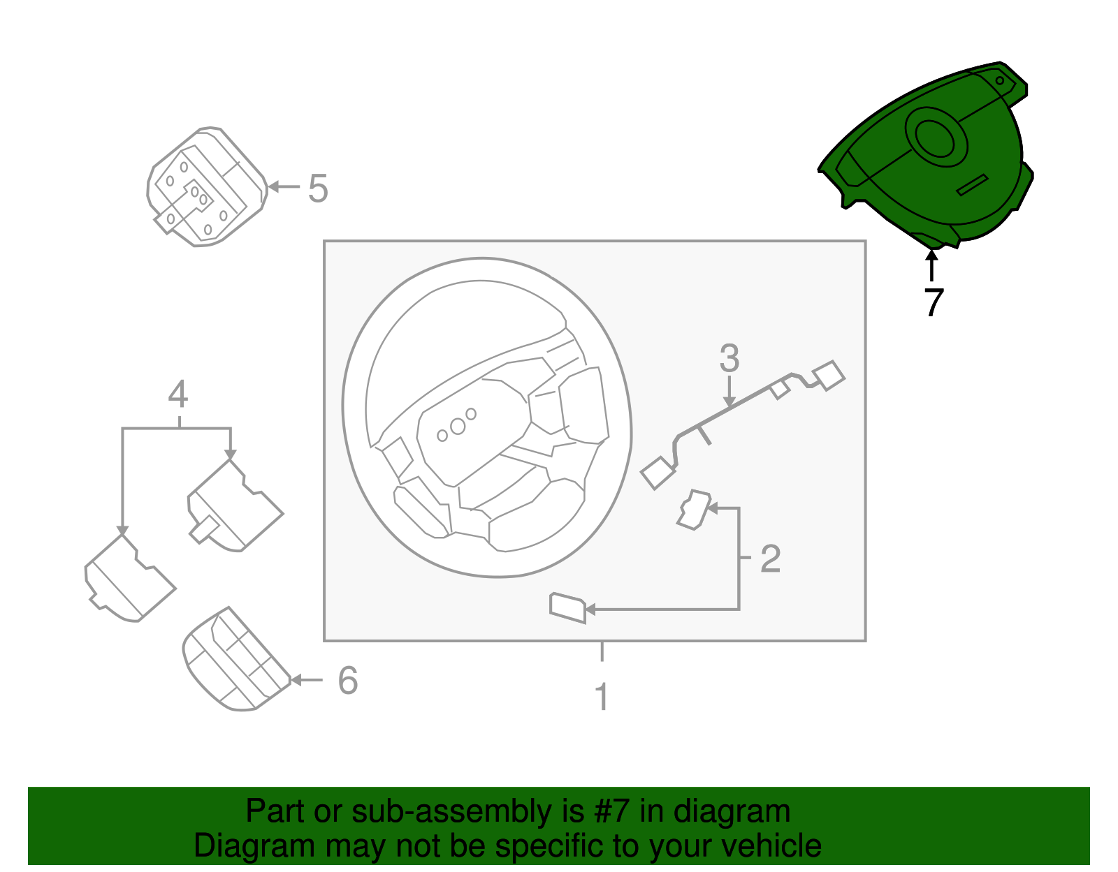 Steering Wheel Airbag - GM (94567903)