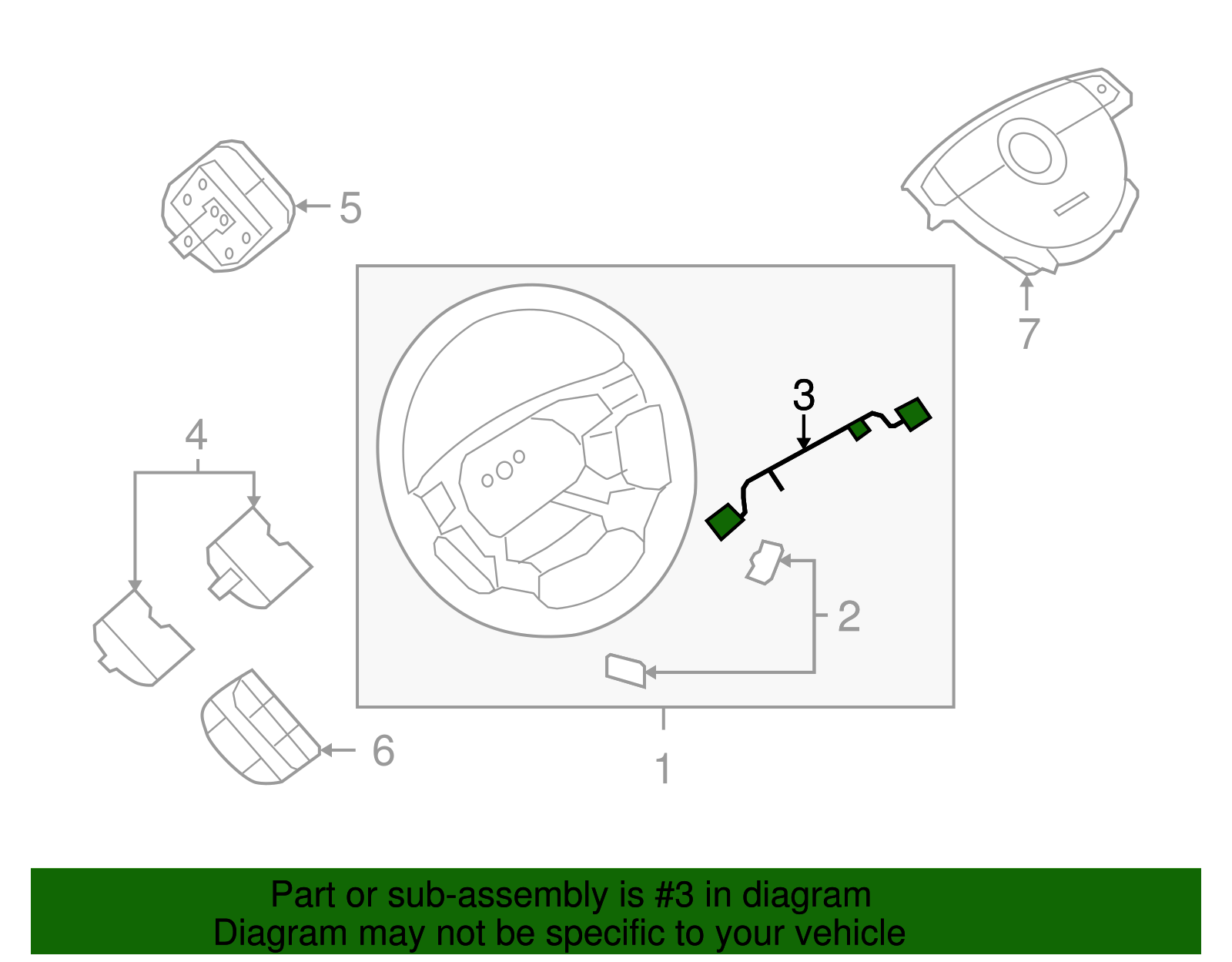 Steering Wheel Horn Switch - GM (93742520)