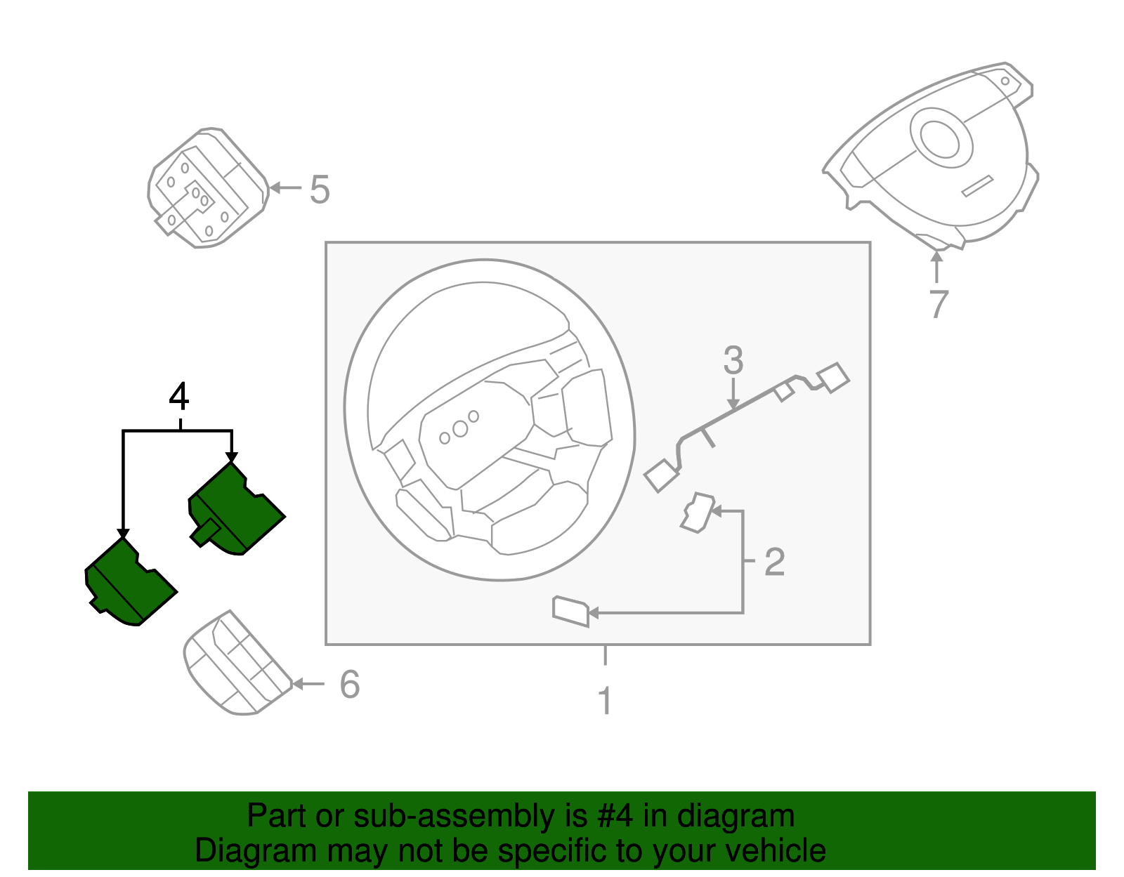 Steering Wheel Shroud Opening Cover - GM (96837678)