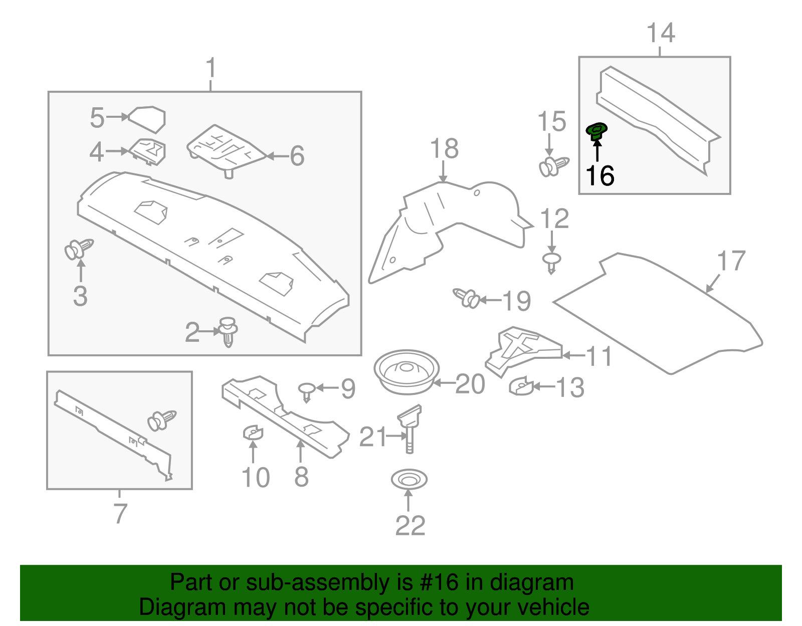 Rear Body Panel Trim Panel Clip - Scion (SU003-03261)