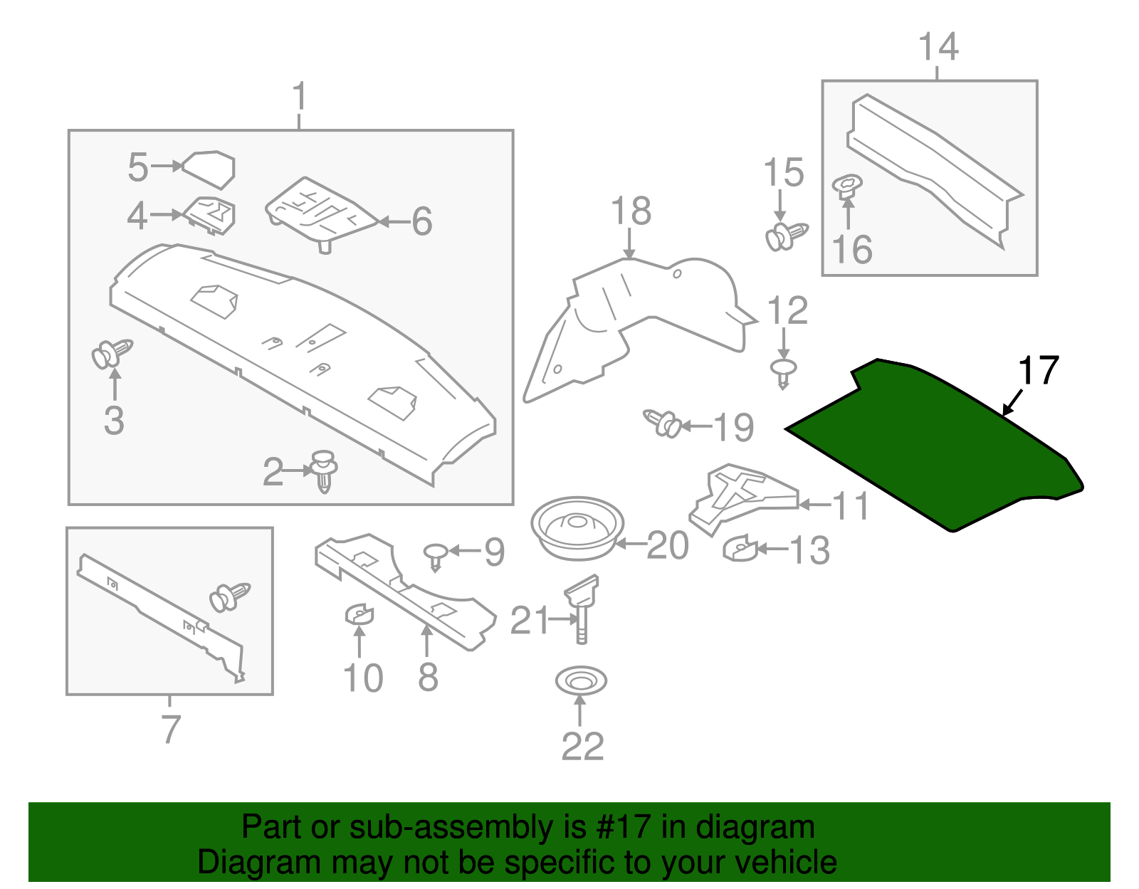 Trim Panel Assembly Trkmat - Scion (SU003-08202)