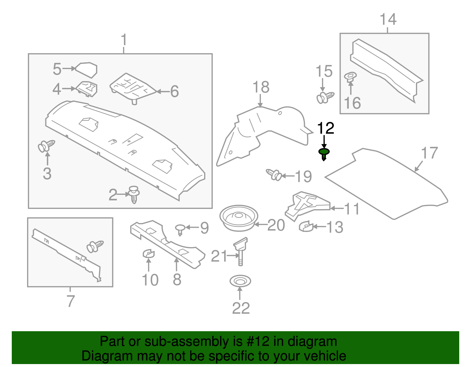 Storage Compartment Clip - Scion (SU003-03338)