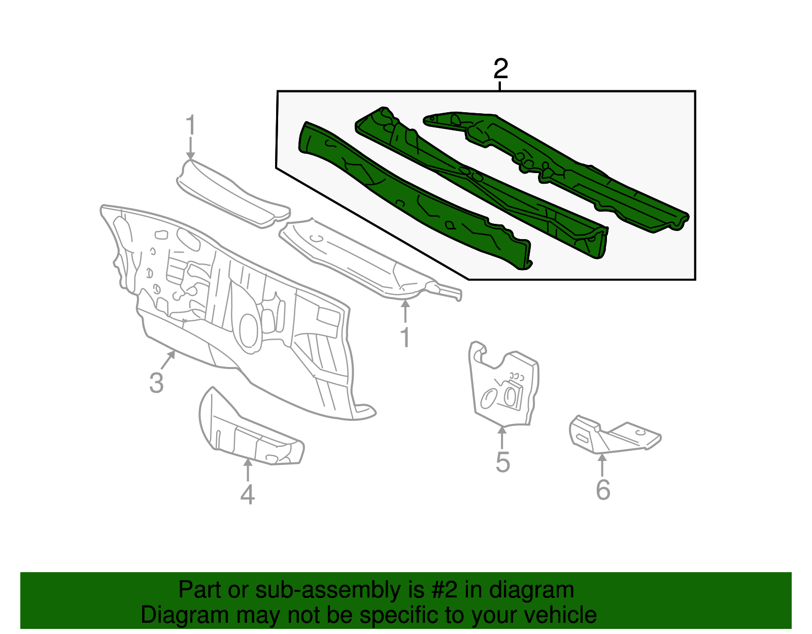 Cowl Top Panel - Ford (YF1Z-5402010-AA)