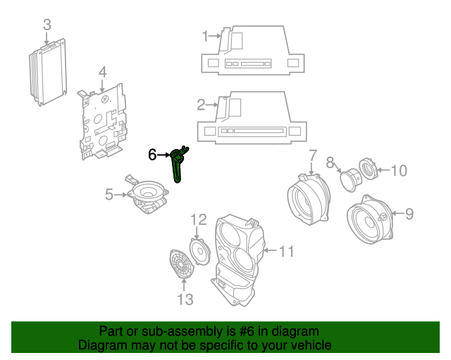 65138379370 - 2000-2006 BMW X5 Tweeter (65-13-8-379-370) | BMW of 