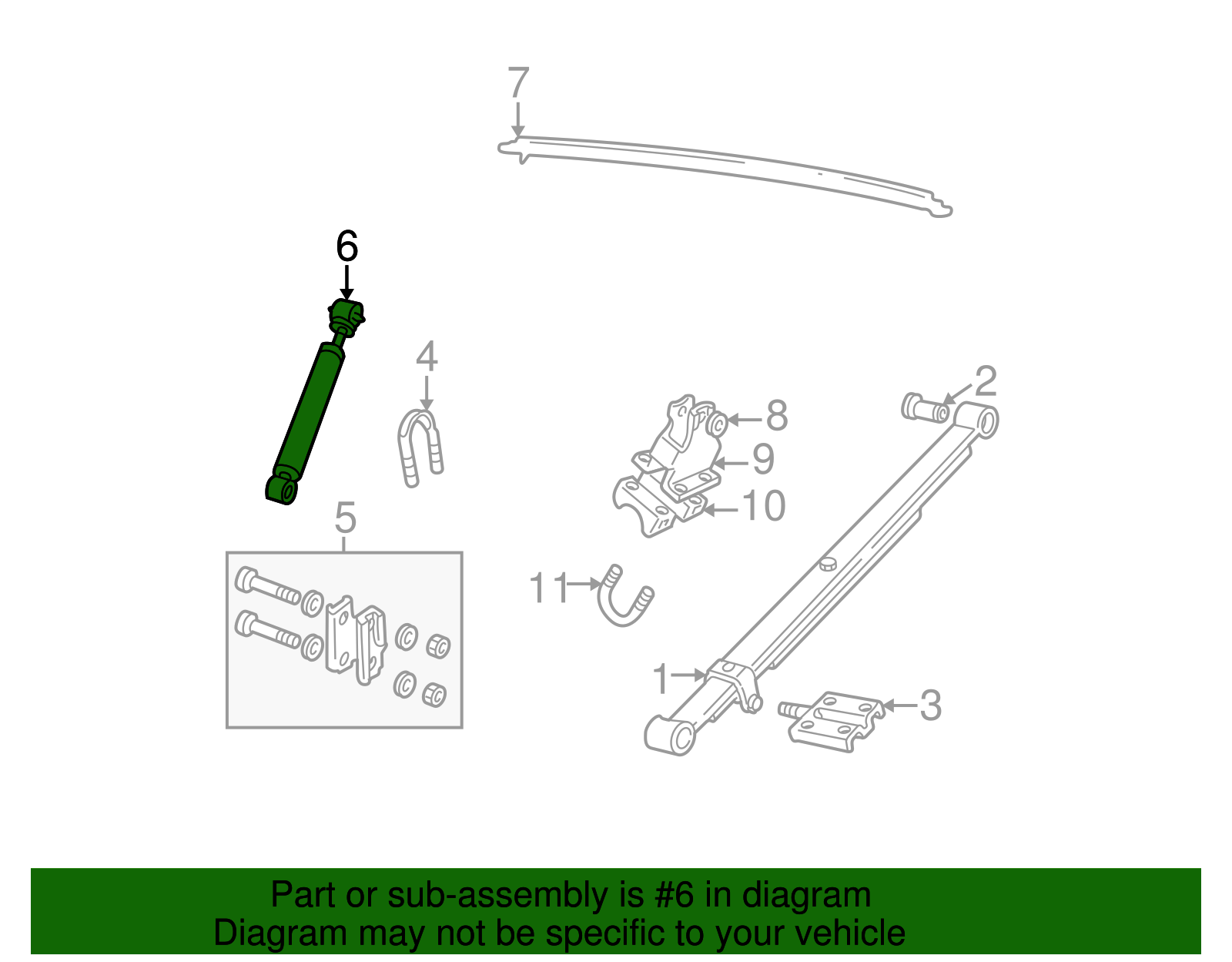 Rear Air Lift Shock Absorber - GM (88946622)