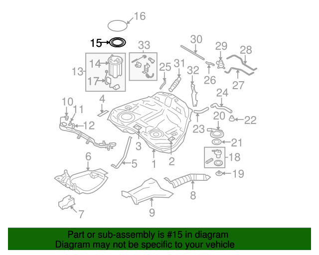 20052014 Subaru Fuel Pump Gasket 42025AG04A