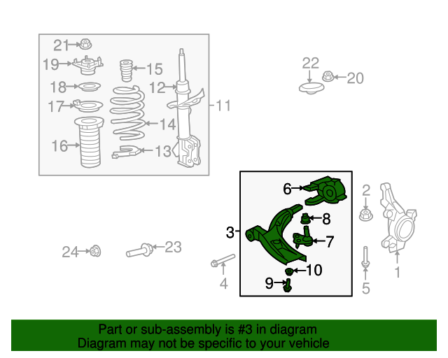 51360SWAA01 Lower Control Arm 20072009 Honda CRV Honda Parts Online