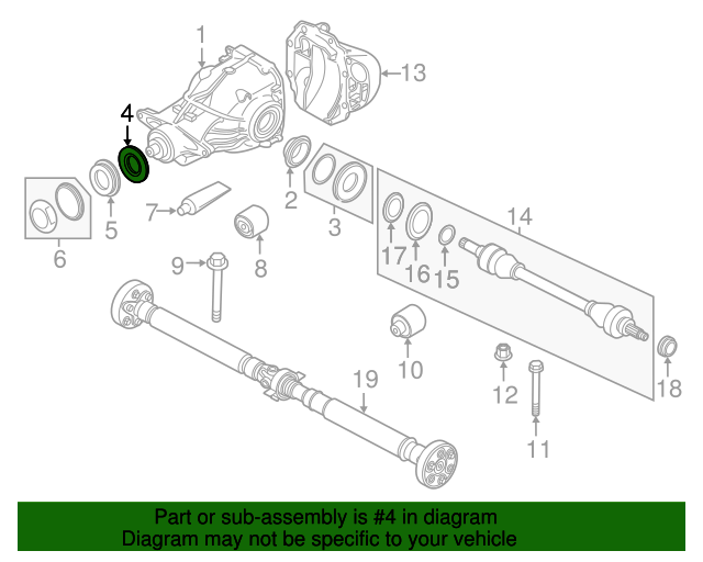 Genuine BMW 31507609535 Pinion Seal FREE Shipping on Most