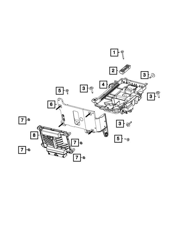 2019 Jeep Cherokee Battery Tray 68402456AC My Mopar Parts