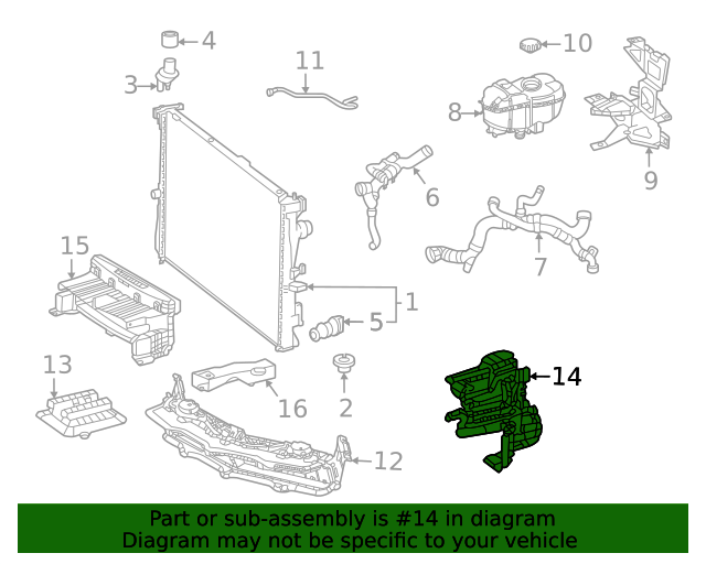 190-500-33-00 - Radiator Support Air Duct 2018-2021 Mercedes-Benz ...