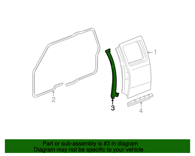 Genuine Ford 3L5Z-1020759-AA Door Weatherstrip Genuine Ford 3L5Z-1020759-AA Door Weatherstrip