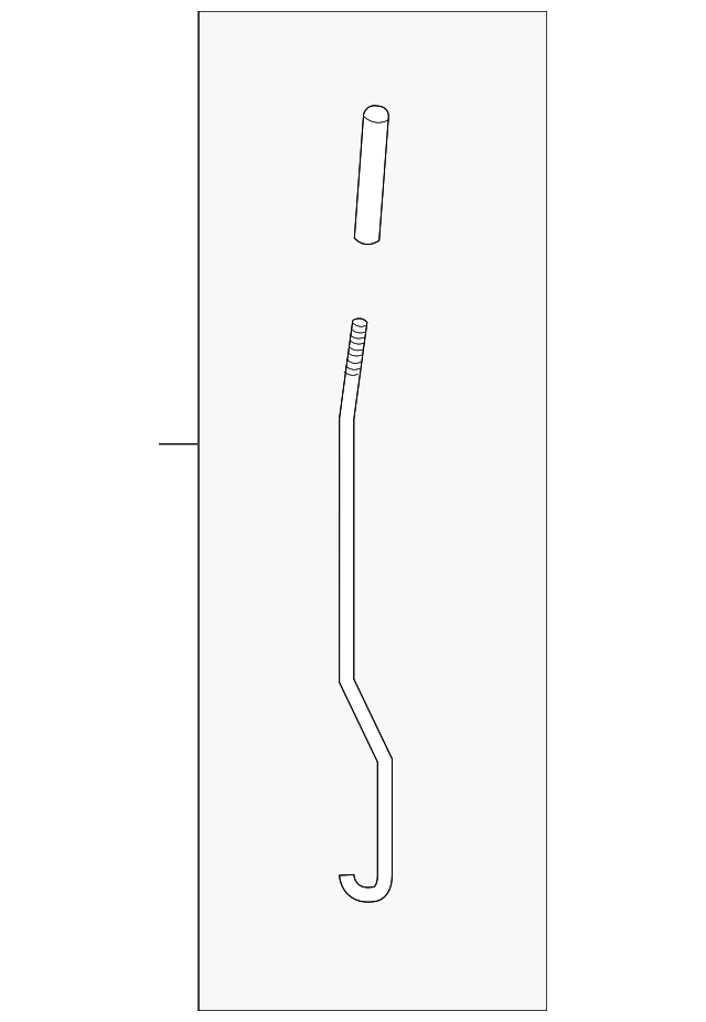 Jet Black Rear Passenger Side Door Locking Rod - GM (95933133)