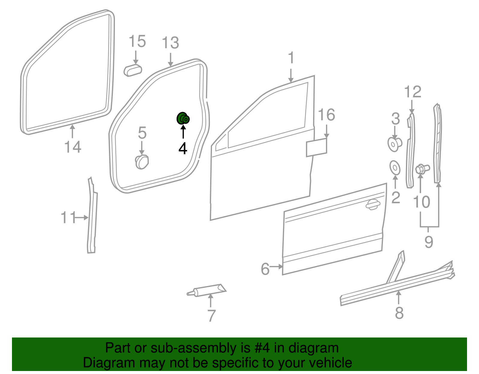 Door Frame Assembly Plug - Volkswagen (N-906-612-01)