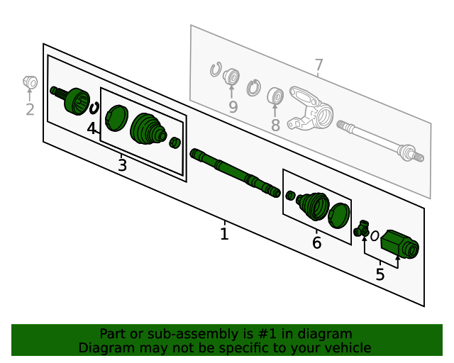 20192020 Honda Civic Axle Assembly 44306TEXY01 OEM Parts Online