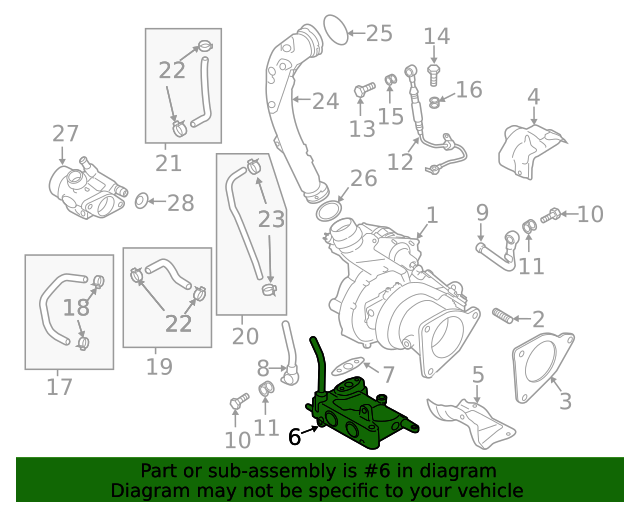 20192023 Subaru Turbocharger Coolant Reservoir 15191AA040 Subaru