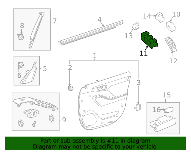 840400E120 Window Switch 20202024 Toyota Ourisman Toyota Parts