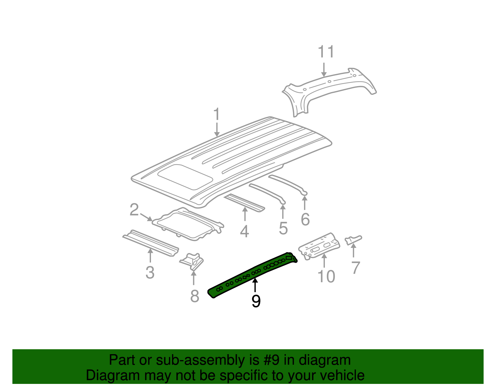 Roof Rail - GM (89025173)