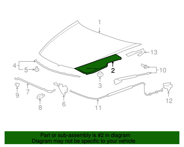74141TA0A00 Insulator, Hood 20082012 Honda Accord Honda