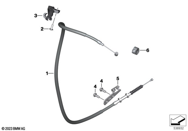 32738393879 - Bracket For Clutch Cable 2018-2024 BMW-Motorrad 