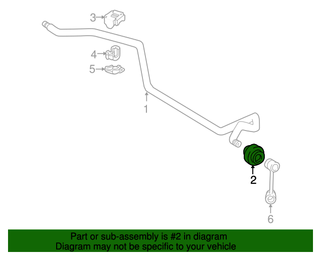 2103231585 Stabilizer Bar Rubber Mount 19982003 MercedesBenz