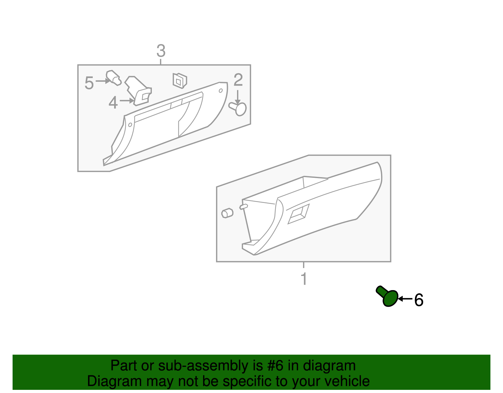 Instrument Panel Compartment Lock Cylinder - GM (22819134)