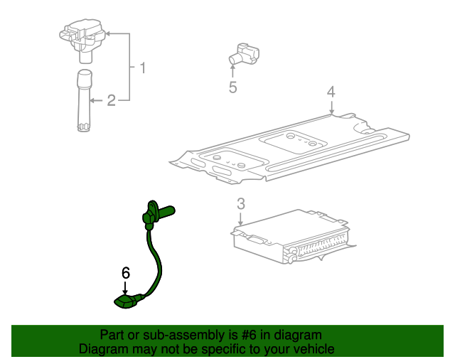 19952005 Porsche 911 Engine Crankshaft Position Sensor 99660610500
