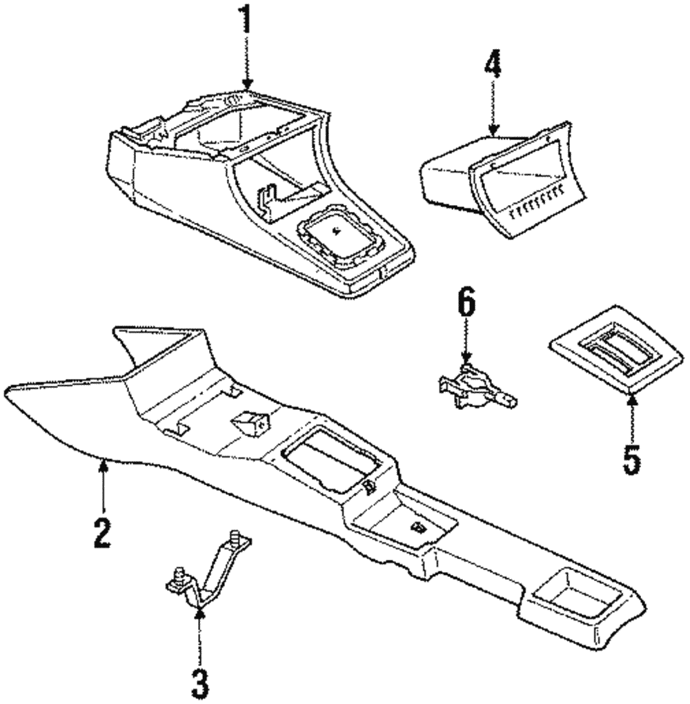 Cover, Console(Black)(W/M40) - GM (96135381)