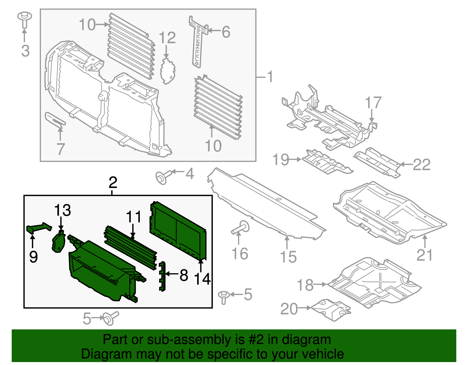 2015-2017 Ford F-150 Radiator Shutter Assembly FL3Z-8475-D | OEM Ford ...