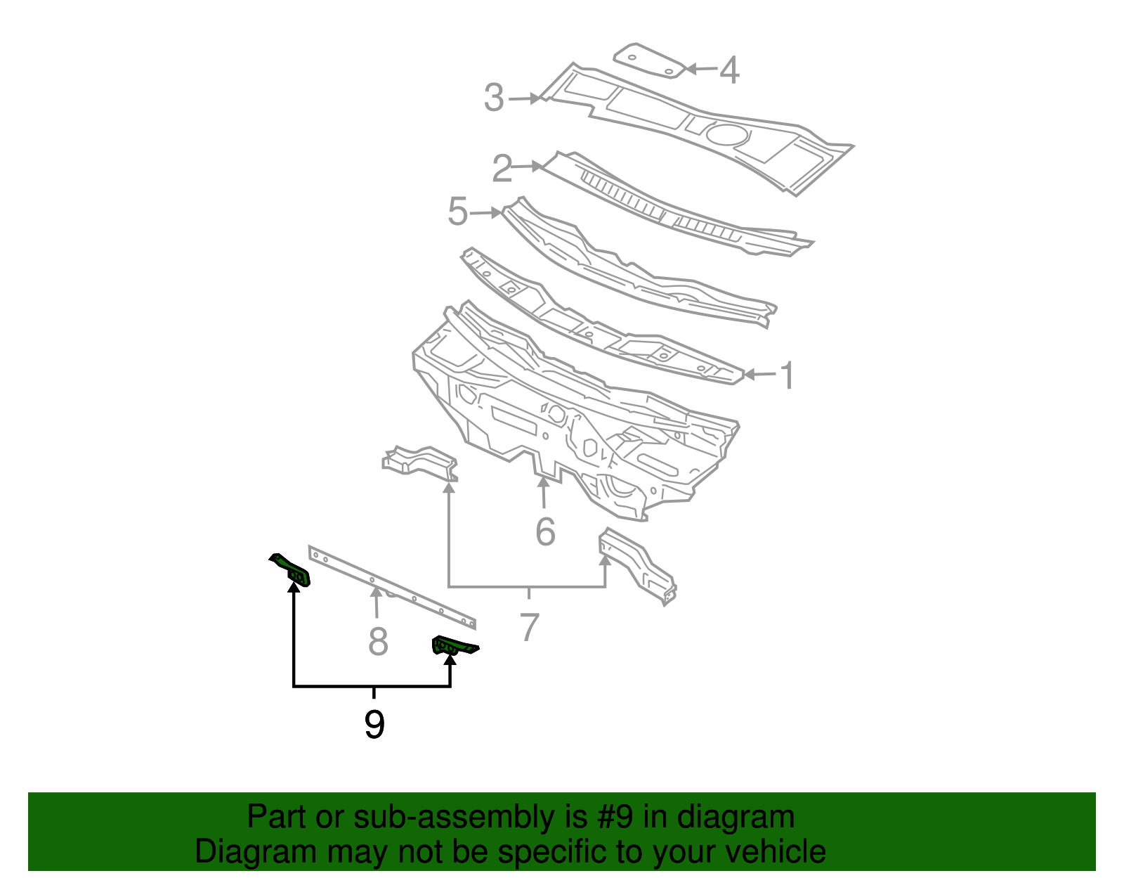 Cross Bar Retainer - Volkswagen (8D0-803-358-A)