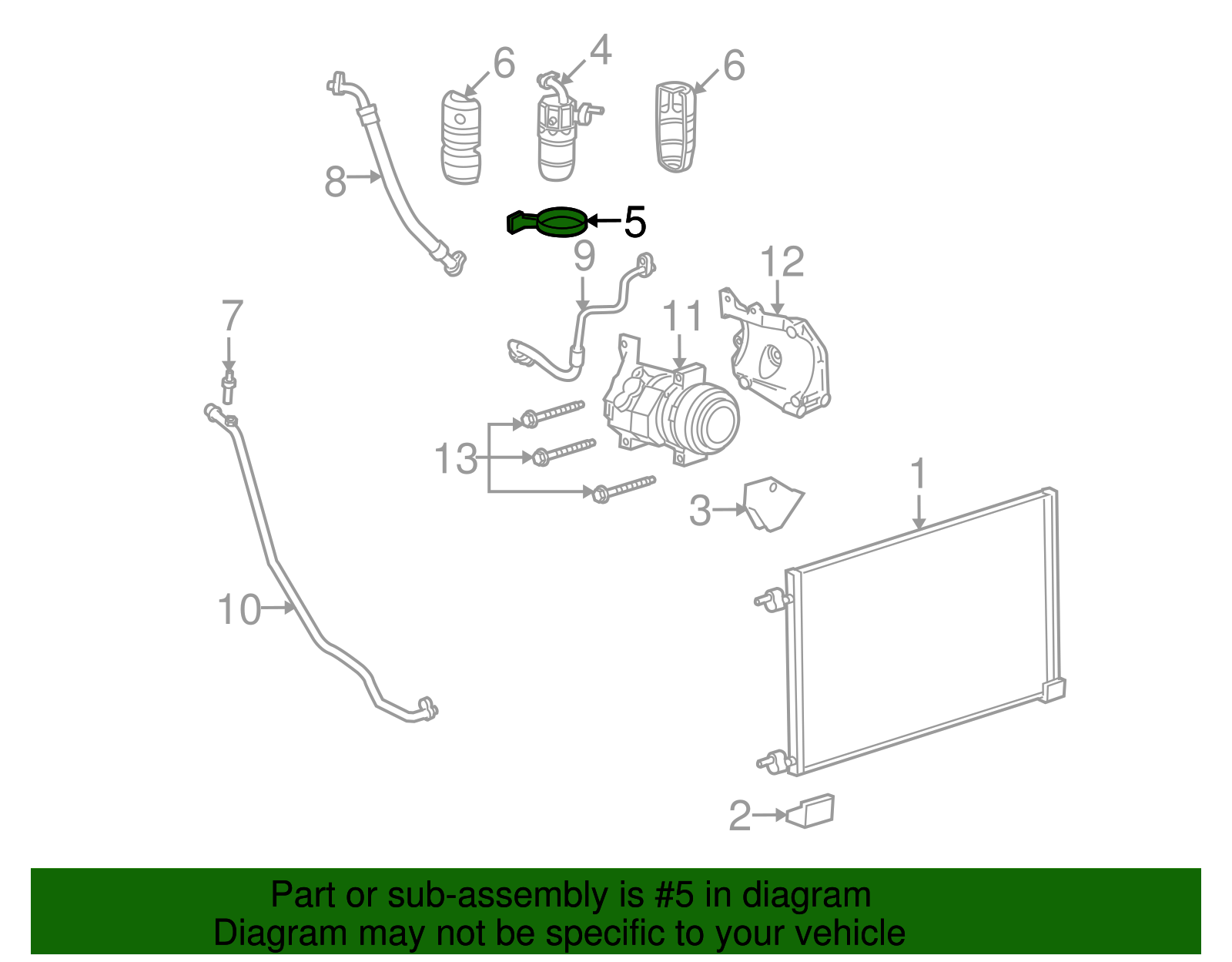 Air Conditioning Accumulator Bracket - GM (15136597)