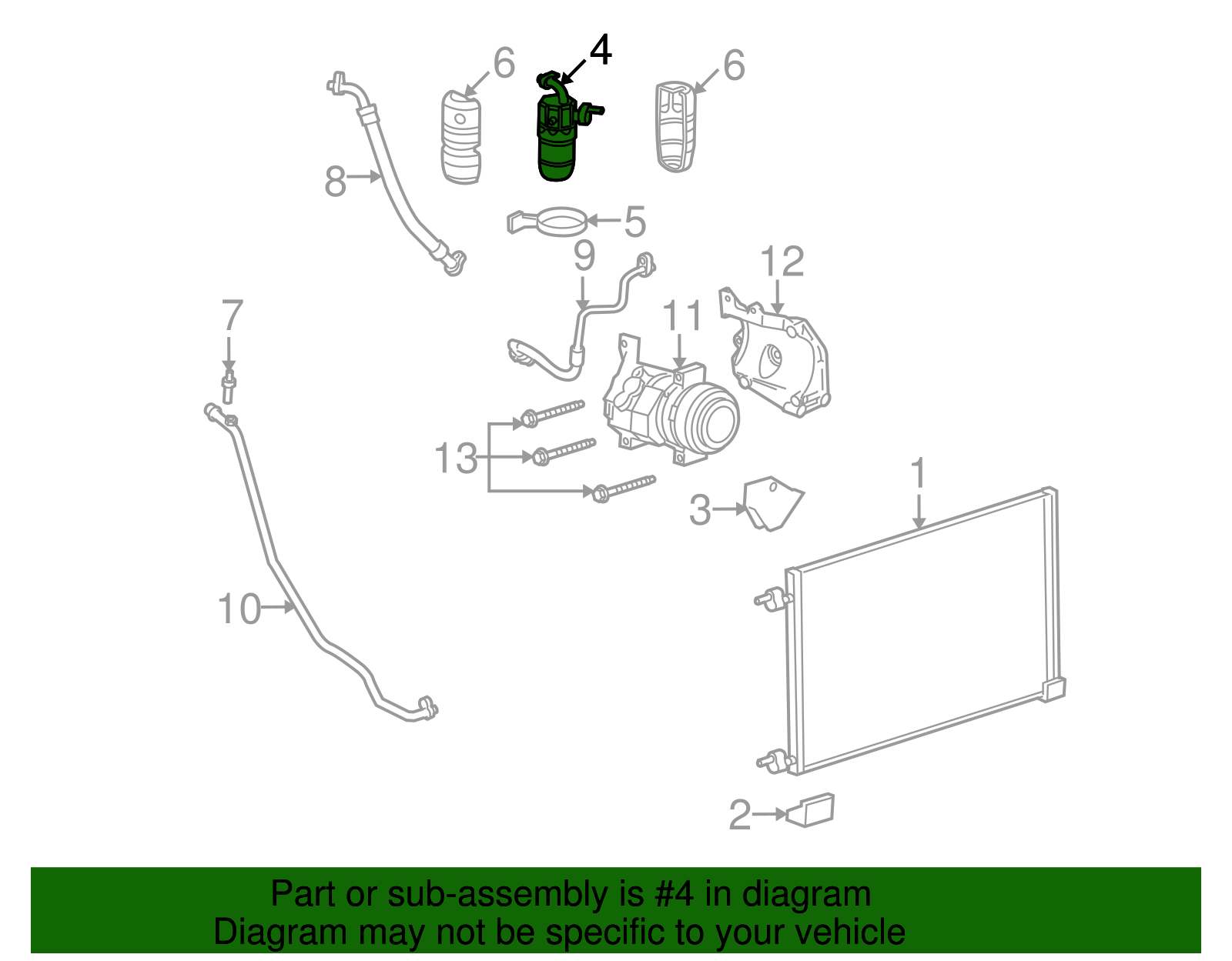 Air Conditioning Accumulator - GM (25821905)