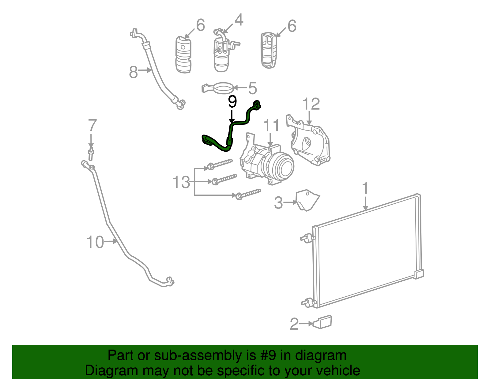 Hose Assembly-A/C Cndsr - GM (15147175)