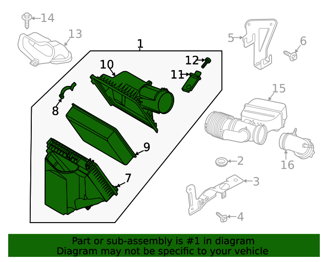 LC3Z9600A Air Cleaner Assembly 2020 Ford Lasco Auto Parts
