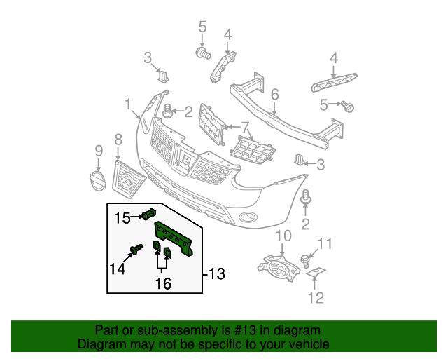 20082010 Nissan Rogue 20082010 Nissan Rogue Front License Plate