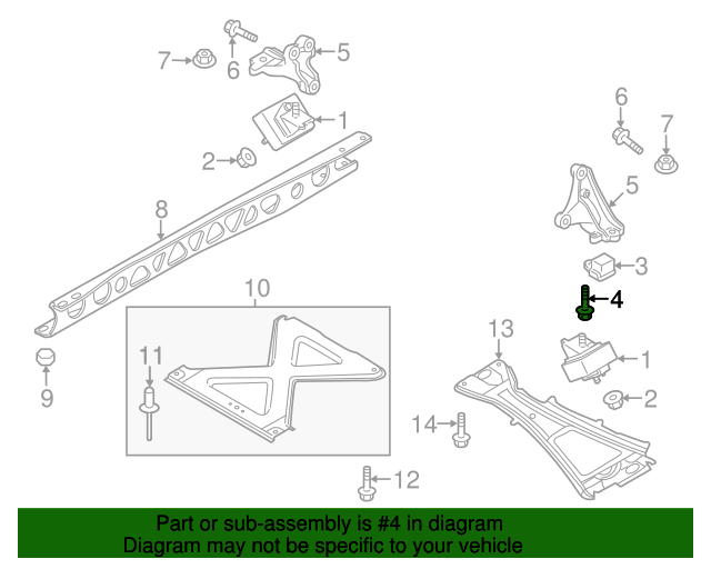 20062015 Mazda MX5 Miata Motor Mount Bolt 997840820