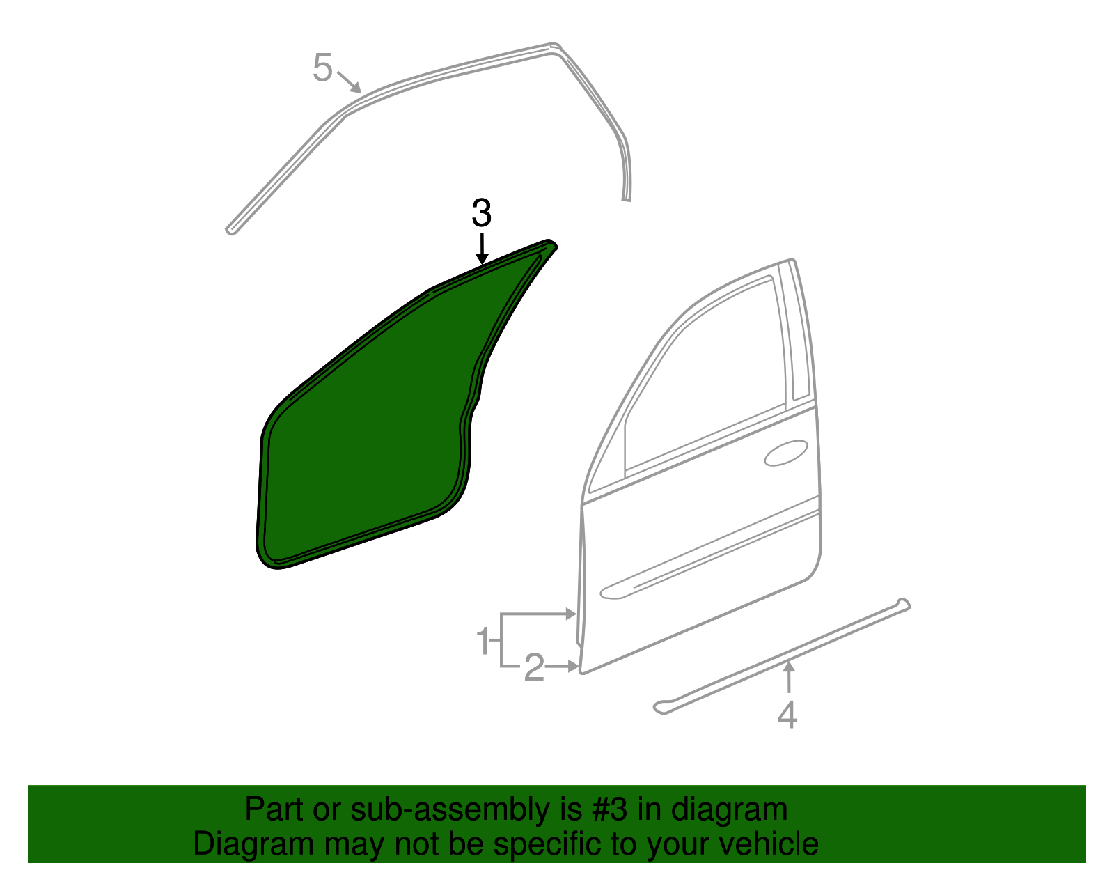 Weatherstrip - Cadillac (89039948)