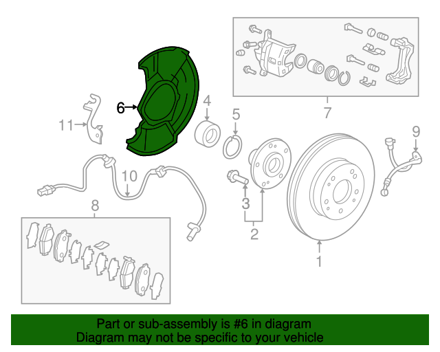 45255TMBH01 Brake Dust Shield 20202022 Honda CRV