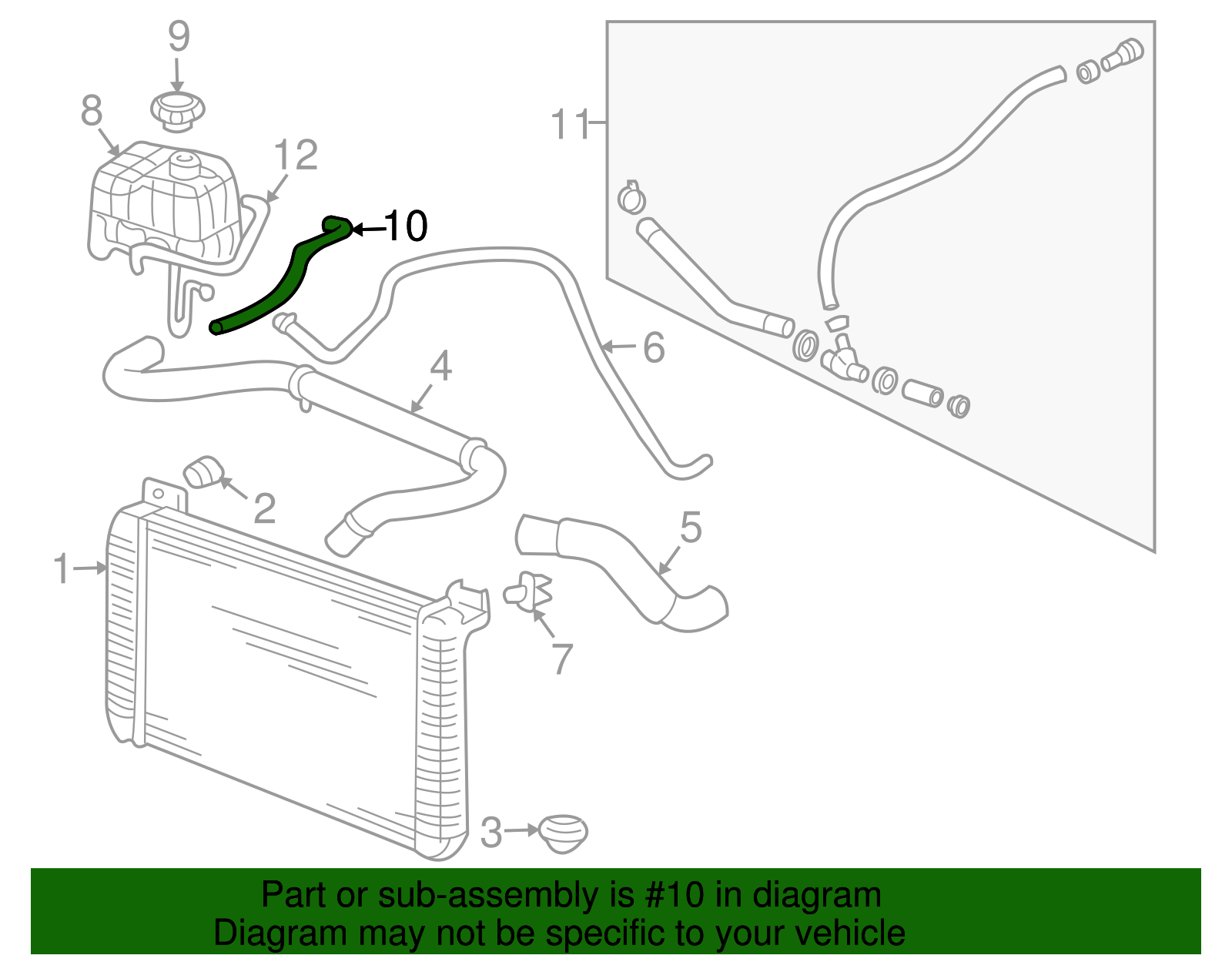 Hose Assembly-Rad Surge Tk Inl - GM (15058001)