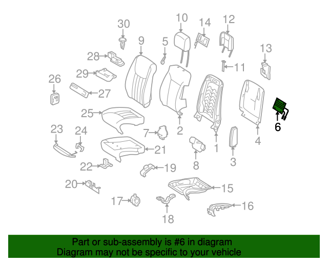 2519100175 Lumbar Support 20062012 MercedesBenz MercedesBenz