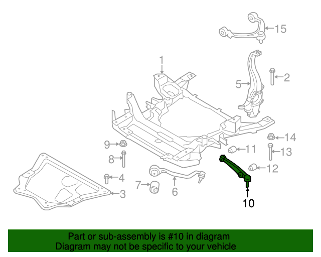 31126864821 - 2014-2019 BMW Rear Lower Control Arm (31-12-6-864-821 ...
