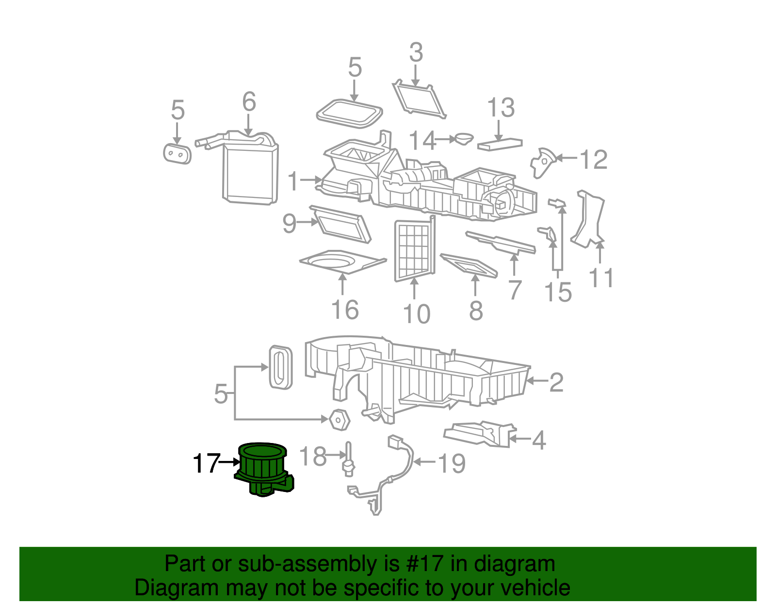 Blower Motor - GM (89019086)