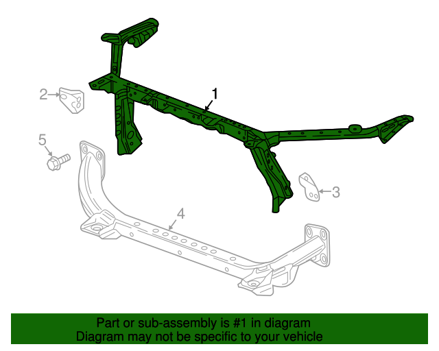 20172019 GMC Acadia Front End Upper Tie Bar 84383966 GM Parts Online