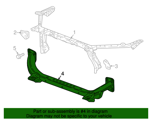 20172022 GM Front End Lower Tie Bar 84446420
