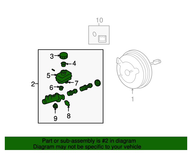 20102014 Subaru Brake Master Cylinder 26401AJ002 Subaru Parts Store