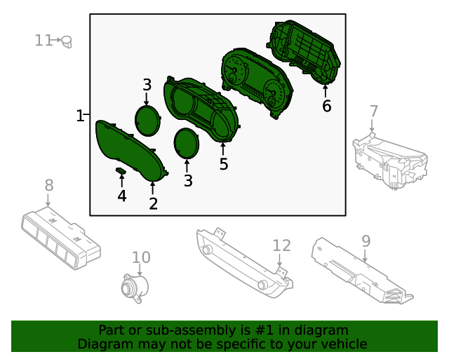 94011S9000 Instrument Cluster 20202021 Kia Telluride Kia.Parts Store
