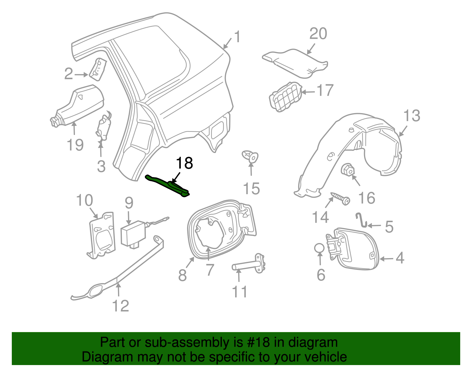 Sound Absorber - Volkswagen (7L0-864-653-B)